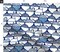 Cat Noodle Large Navy White Cute Cats Kawaii Pets Japanese Novelty Pet Blue Custom Printed Fabric by Spoonflower Various Fabrics by the Yard or Fat Quarter